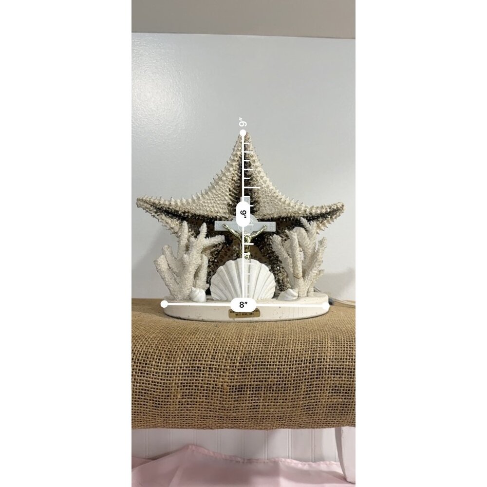 Vintage Shell Starfish Coral Crucifix light Grotto Of Redemption West Bend Iowa - Picture 16 of 16